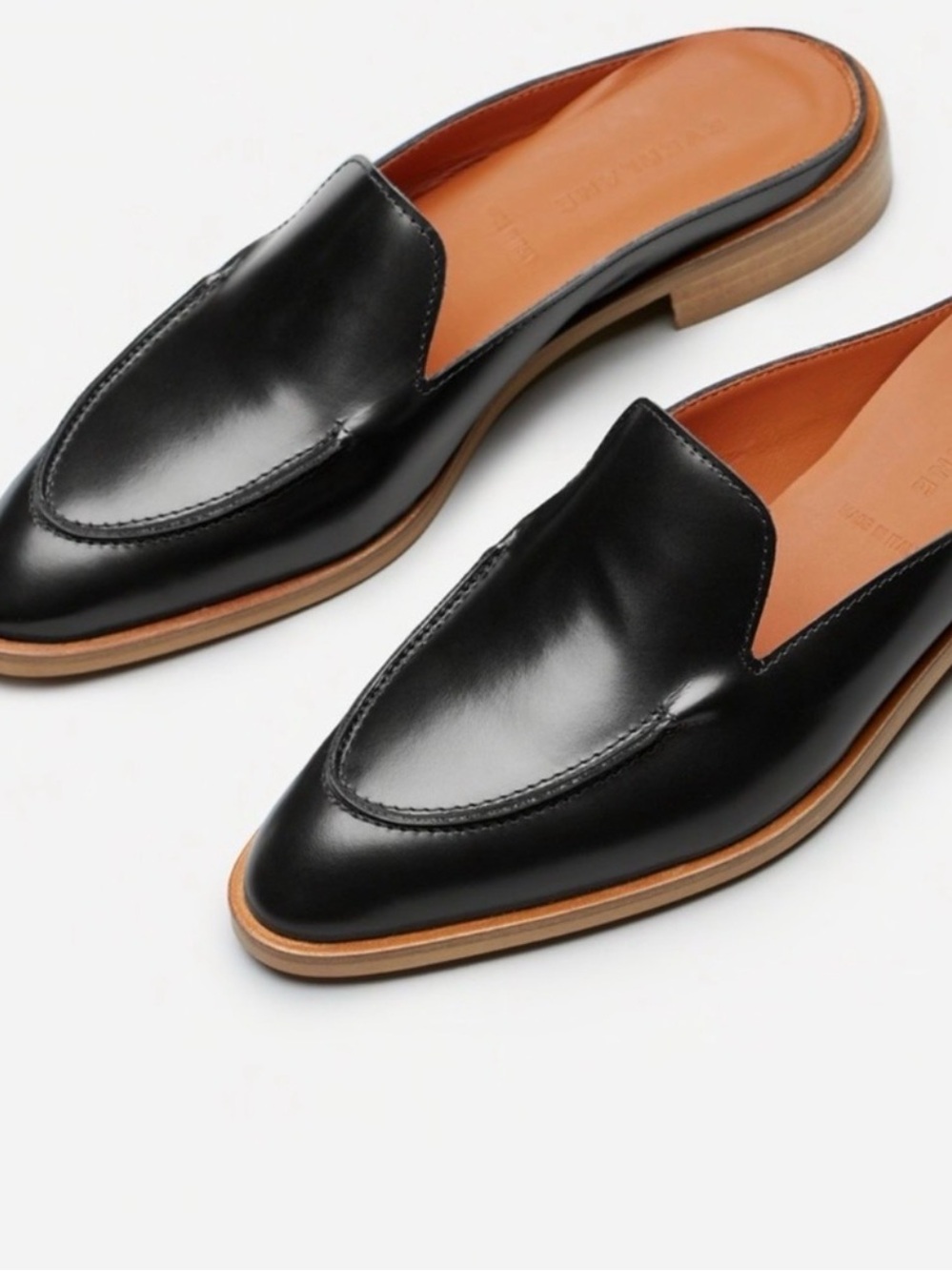 Everlane Leather Slip-On Mule Loafers